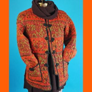 🍒 3 items for $10 🍒 Nepalese Quilted Jacket with Frogs